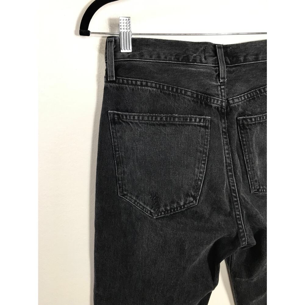 Agolde Lana Jean Mid Rise Vintage Straight Distressed Black Disorder Capsule - Picture 7 of 12